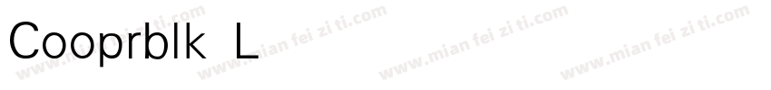Cooprblk Light字体转换